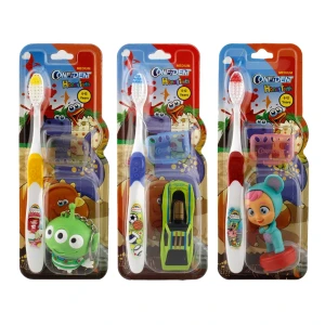 مسواک کودک کانفیدنت مدل هانی تیث برس متوسط + هدیه